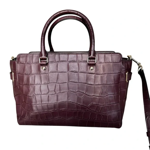 Coach Blake Carryall Satchel Shoulder Bag Burgundy Leather - Picture 10 of 17